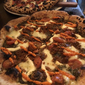 The Good Son - Spicy Soppressata (far) & Piccante (close up) GORGEOUS!!! - Pizza Near Me - Toronto, Ontario The Good Son - Spicy Soppressata (far) & Piccante (close up) GORGEOUS!!! - Pizza Near Me - Toronto, Ontario