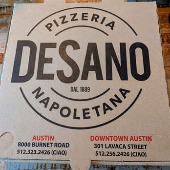 DeSano Pizzeria Napoletana - Pizza Box - Pizza Near Me - Austin, Texas DeSano Pizzeria Napoletana - Pizza Box - Pizza Near Me - Austin, Texas