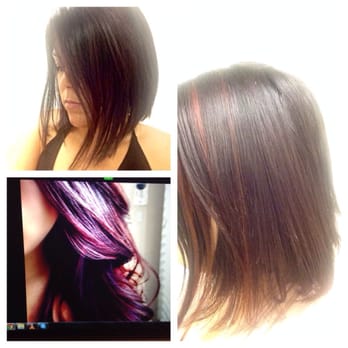 Best Cuts Salon - The picture to the top left is of the haircut I wanted, bottom is the color i wanted. I ended up with the right-sided picture :( - Hair Salons Near Me - Reseda, California