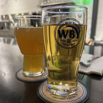 Wild Blue Yonder Brewing - two glasses of beer - Brewpubs Near Me - Castle Rock, Colorado