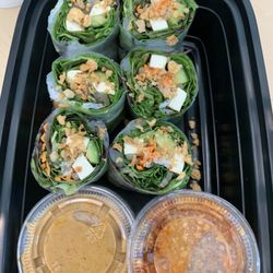 Lotus Thai Cuisine - Buddha rolls...delicious sauces!