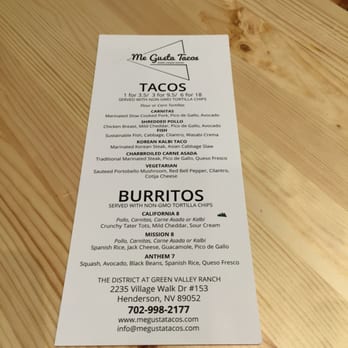 Me Gusta Tacos - The menu - Tacos Near Me - Henderson, Nevada Me Gusta Tacos - The menu - Tacos Near Me - Henderson, Nevada
