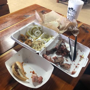 Lockhart Chisholm Trail BBQ - Happy plate... happy tummy! - Barbeque Near Me - Lockhart, Texas