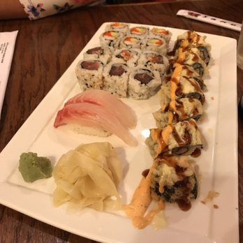 Samurai Sushi - Las Vega roll, Spicy Tuna roll, Spicy California roll, and Rockfish roll - Sushi Bars Near Me - Ashburn, Virginia