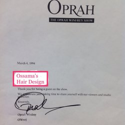 Ossama's Hair Design - Award-Winning Stylist Ossama appeared on Oprah Show