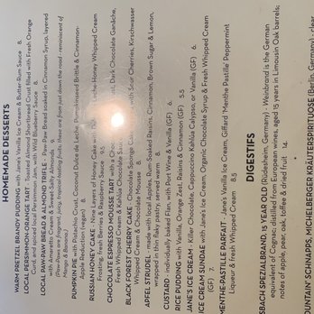 Mountain Brauhaus - Dessert Menu - New American Near Me - Gardiner, New York Mountain Brauhaus - Dessert Menu - New American Near Me - Gardiner, New York