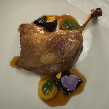 The Kingsway - Third course duck confit. Sauce and accoutrements were perfect but duck was dry! - Asian Fusion Near Me - New Orleans, Louisiana