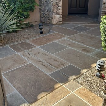 Concrete By Design - concrete overlay in front courtyard - Masonry/Concrete Near Me