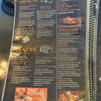 El Camino Mexican Grill - Menu October 2025 - Mexican Near Me - Whittier, California El Camino Mexican Grill - Menu October 2025 - Mexican Near Me - Whittier, California
