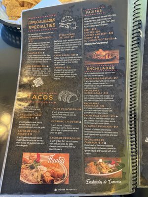 Menu photo 1 El Camino Mexican Grill Whittier, CA Menu photo 1 El Camino Mexican Grill Whittier, CA