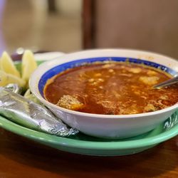 DV’s Mexican Grill - Pozole; might be a little heavy on the guajillo, but tasty.