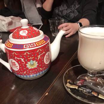 China Sichuan - Left is pot of tea and right is the "milk tea" - Chinese Near Me - Amsterdam, New Hampshire