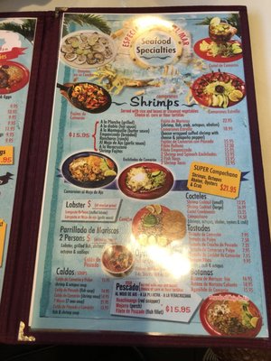 Menu photo 3 La Estrella Mexican Restaurant Selma, CA