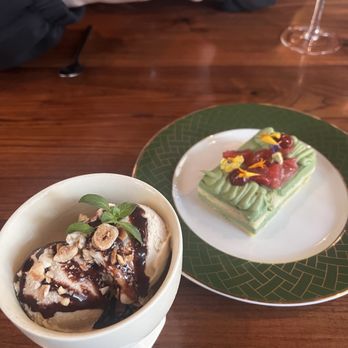 Bansang - Banana ice cream and matcha strawberry cake - Korean Near Me - San Francisco, California