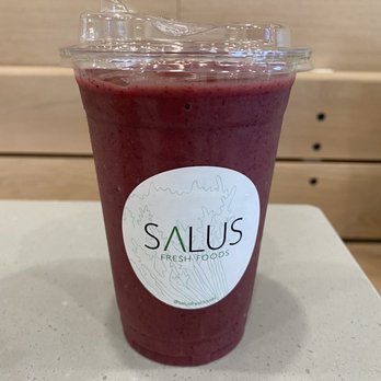 Salus Fresh Foods - a smoothie in a plastic cup - Salad Near Me - Ajax, Ontario Salus Fresh Foods - a smoothie in a plastic cup - Salad Near Me - Ajax, Ontario