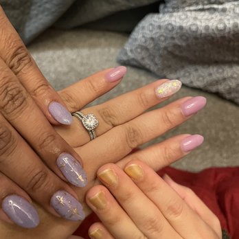 Vivi Nail Spa - Powder nails with nail design, powder nails with glitter ombré, manicure - Nail Salons Near Me - Islip Terrace, New York Vivi Nail Spa - Powder nails with nail design, powder nails with glitter ombré, manicure - Nail Salons Near Me - Islip Terrace, New York