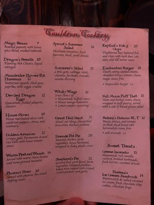 Menu photo 1 Wizards & Wands San Francisco, CA Menu photo 1 Wizards & Wands San Francisco, CA
