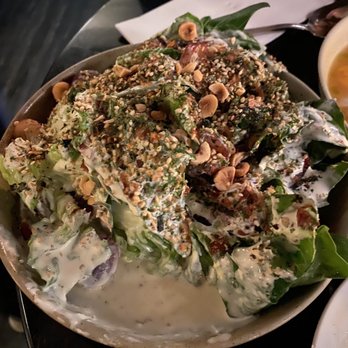 Chino Grande - Little gem salad (we couldn't help but take a bit before the pic) - Karaoke Near Me - Brooklyn, New York