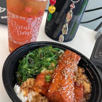 Breaktime Tea - Salmon bowl and tutti frutti - Cafes Near Me - San Jose, California Breaktime Tea - Salmon bowl and tutti frutti - Cafes Near Me - San Jose, California