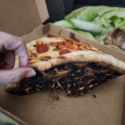 Burnt pizza