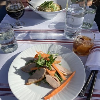 Vermillion 45 - Duck with haricots verts in the front and lobster risotto in the back - French Near Me - Kanab, Utah Vermillion 45 - Duck with haricots verts in the front and lobster risotto in the back - French Near Me - Kanab, Utah