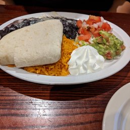 Tortillas, black beans, rice, sour cream, salsa, and fresh guacamole Tortillas, black beans, rice, sour cream, salsa, and fresh guacamole