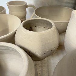 Clay Arts Vegas - Bowl ready to go in the Kiln.