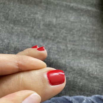 Holly and Hudson - Poor polish application - Nail Salons Near Me - Long Beach, California