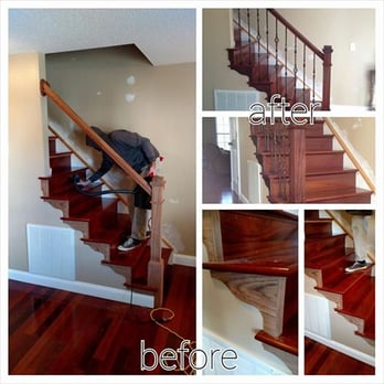 Verona Designs - before and after photos of a staircase - General Contractors Near Me - Raleigh, North Carolina Verona Designs - before and after photos of a staircase - General Contractors Near Me - Raleigh, North Carolina