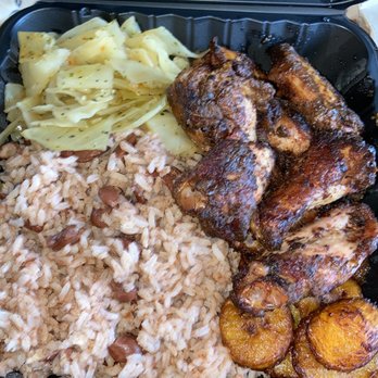Straight Jamdown Island Cuisine - Jerk Wings Chicken Beans & Rice and Pea Cabbage & Fried Plantains - Caribbean Near Me - Baltimore, Maryland Straight Jamdown Island Cuisine - Jerk Wings Chicken Beans & Rice and Pea Cabbage & Fried Plantains - Caribbean Near Me - Baltimore, Maryland