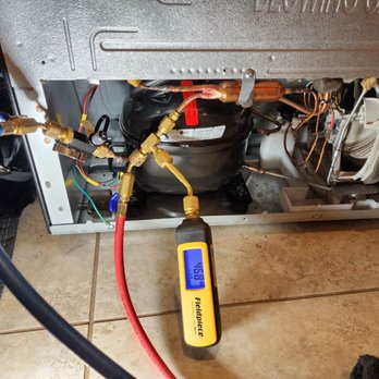 FixPro Appliance - Vacuuming Refrigerator sealed system - Appliances & Repair Near Me - Lacey, Washington FixPro Appliance - Vacuuming Refrigerator sealed system - Appliances & Repair Near Me - Lacey, Washington