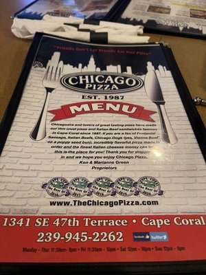 Menu photo 5 Chicago Pizza Cape Coral, FL Menu photo 5 Chicago Pizza Cape Coral, FL