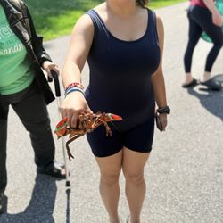 Holding a fresh one!