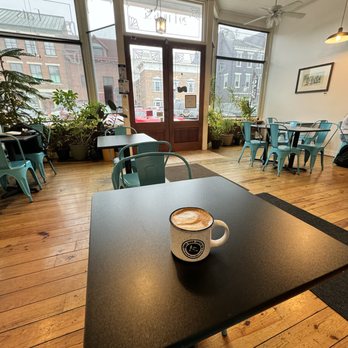 Funny Farm Coffee - Love the fresh plants, natural light, and adorable teal chairs - Coffee Roasteries Near Me - Lawrenceburg, Indiana Funny Farm Coffee - Love the fresh plants, natural light, and adorable teal chairs - Coffee Roasteries Near Me - Lawrenceburg, Indiana