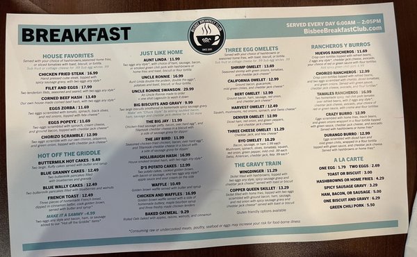 Menu photo 8 Bisbee Breakfast Club Chandler, AZ Menu photo 8 Bisbee Breakfast Club Chandler, AZ