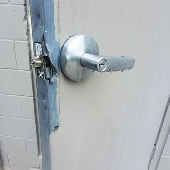 Integrity Locksmith Services - Break-in damage (before repair). - Keys & Locksmiths Near Me