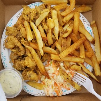 The Clam Box - Whole Fried Clam Plate (~21$) with fries and slaw - Seafood Near Me - Quincy, Massachusetts The Clam Box - Whole Fried Clam Plate (~21$) with fries and slaw - Seafood Near Me - Quincy, Massachusetts