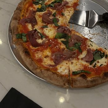 La Porta - Margherita with prosciutto - Pizza Near Me - Northport, New York La Porta - Margherita with prosciutto - Pizza Near Me - Northport, New York
