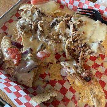 Purple Daisy Picnic Cafe - Pulled Pork Nachos - Barbeque Near Me - Chattanooga, Tennessee Purple Daisy Picnic Cafe - Pulled Pork Nachos - Barbeque Near Me - Chattanooga, Tennessee