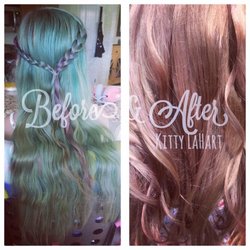 kitty's Beauty Parlor - From faded trap and purple to a soft rose gold.