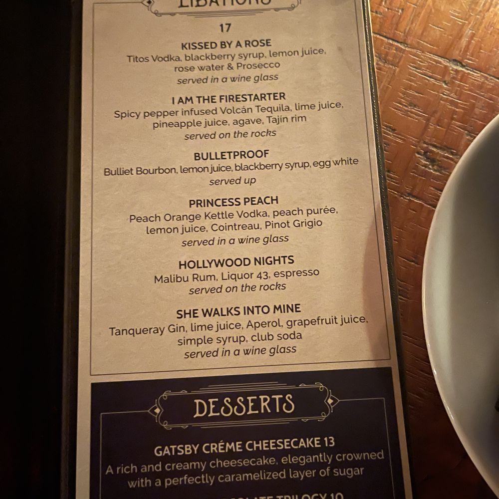 The Founder's Room - FR Menu 2025 - Lounges Near Me - Huntington, New York