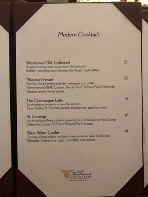 Menu photo 7 Fountain Lounge New Orleans, LA
