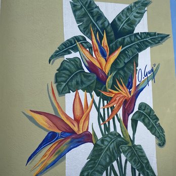 Exotic Flower Mural - Public Art Near Me - Panama City, Florida Exotic Flower Mural - Public Art Near Me - Panama City, Florida