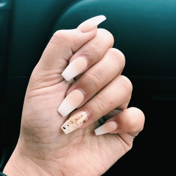Star Nails - Natural coffin shape by Try - Nail Salons Near Me - Seattle, Washington Star Nails - Natural coffin shape by Try - Nail Salons Near Me - Seattle, Washington