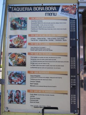 Menu photo 3 Bora Bora Taqueria Portland, OR