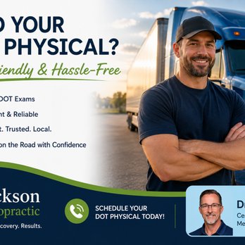 Dickson Chiropractic - Our goal is simple: provide you with a thorough, professional DOT physical and get you back on the road as quickly as we can! - Chiropractors Near Me - Dickson, Tennessee Dickson Chiropractic - Our goal is simple: provide you with a thorough, professional DOT physical and get you back on the road as quickly as we can! - Chiropractors Near Me - Dickson, Tennessee