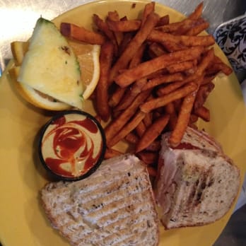 Babs - Chicken and Brie sandwich along with sweet potato fries! - Breakfast & Brunch Near Me - Atlanta, Georgia Babs - Chicken and Brie sandwich along with sweet potato fries! - Breakfast & Brunch Near Me - Atlanta, Georgia