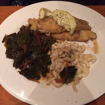 Maya - Catfish, Mac n (not really) cheese & collard greens - Southern Near Me - Charlottesville, Virginia Maya - Catfish, Mac n (not really) cheese & collard greens - Southern Near Me - Charlottesville, Virginia