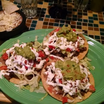 Maria's Mexican Bar & Grill - 3 steak tostadas with beans on the side. Absolutely perfect. - Mexican Near Me - Roselle, Illinois Maria's Mexican Bar & Grill - 3 steak tostadas with beans on the side. Absolutely perfect. - Mexican Near Me - Roselle, Illinois