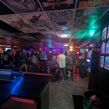 Dino's Lounge - Bar/women's bathroom view of the bar (karaoke straight front, left is the entrance/exit, right is pool room). - Dive Bars Near Me - Las Vegas, Nevada Dino's Lounge - Bar/women's bathroom view of the bar (karaoke straight front, left is the entrance/exit, right is pool room). - Dive Bars Near Me - Las Vegas, Nevada